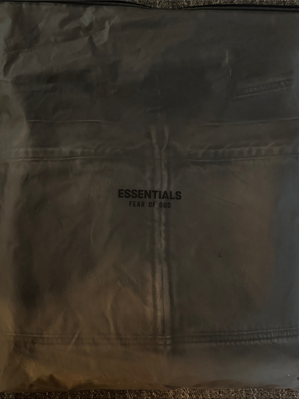 ESSENTIALS Fear of God Vintage Black  Denim Jacket XL - Picture 3 of 5